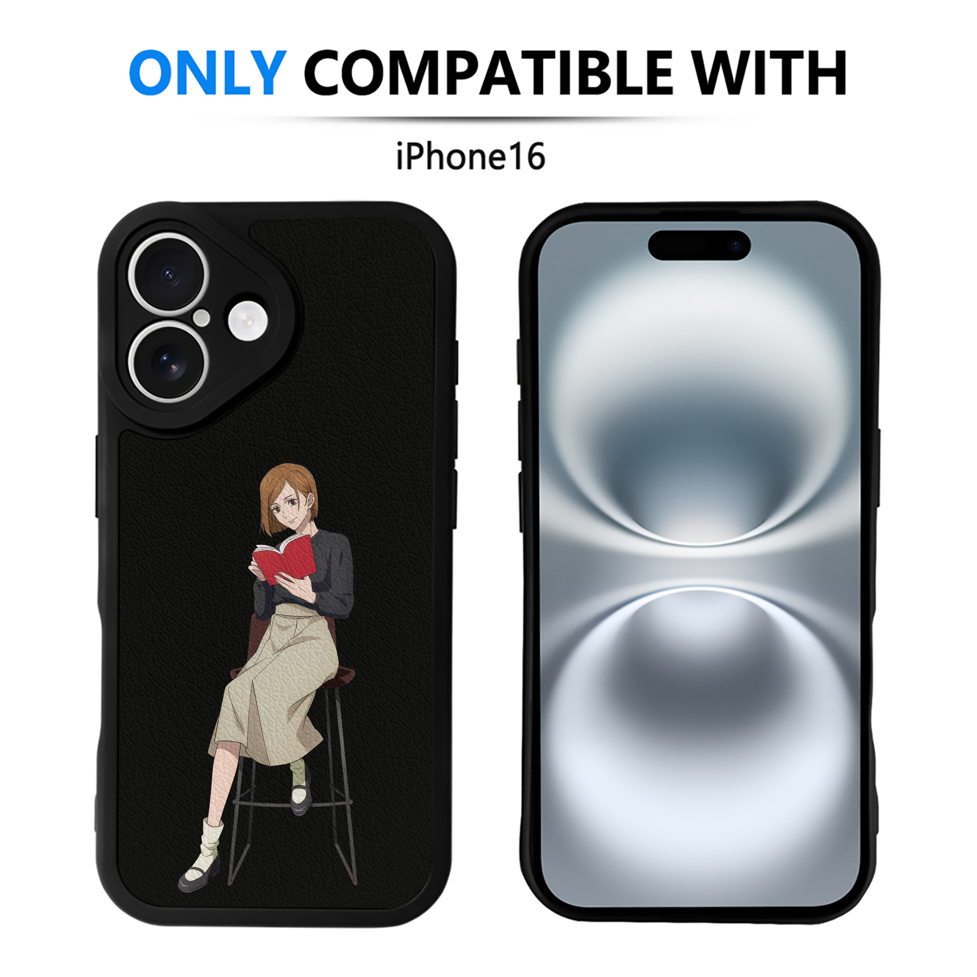 （画像用） 呪術廻戦 Jujutsu Kaisen 【iPhone 16シリーズ対応】シリコンスマホケース（レザー調） 材質：シリコン